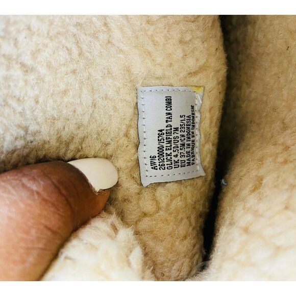 Clarks Womens Glick Elmfield Leather Suede Shearling Pull On Winter Boots US 7M - Picture 8 of 9